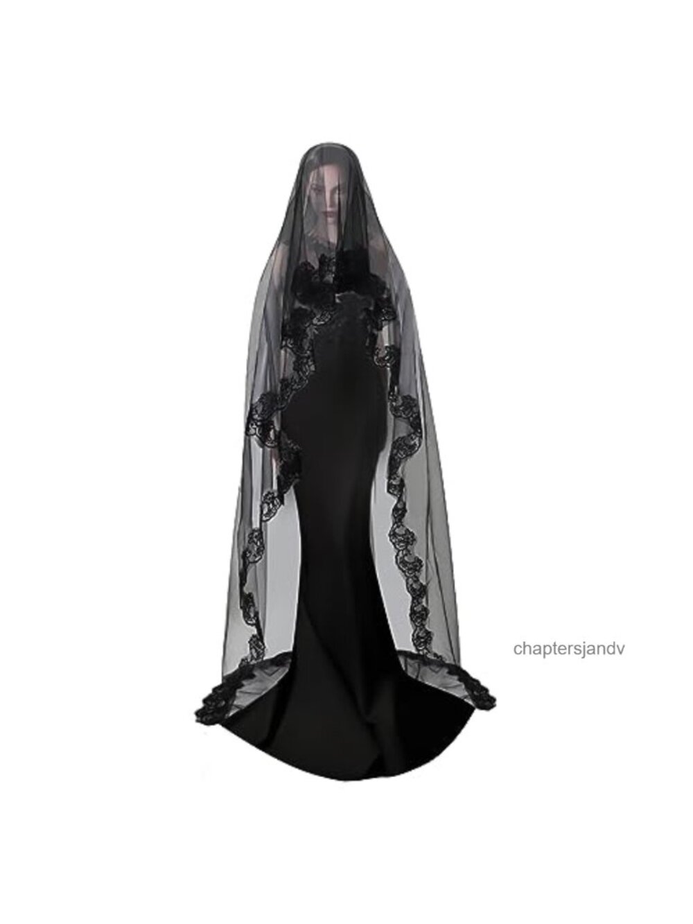 Lace Tulle Bridal Veil Sheer Long Shawl Wedding Headpiece